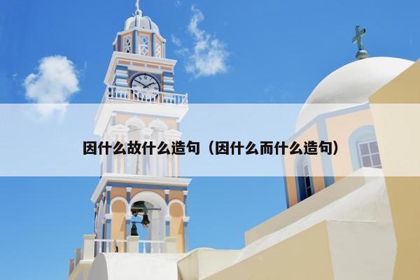 因什么故什么造句（因什么而什么造句）