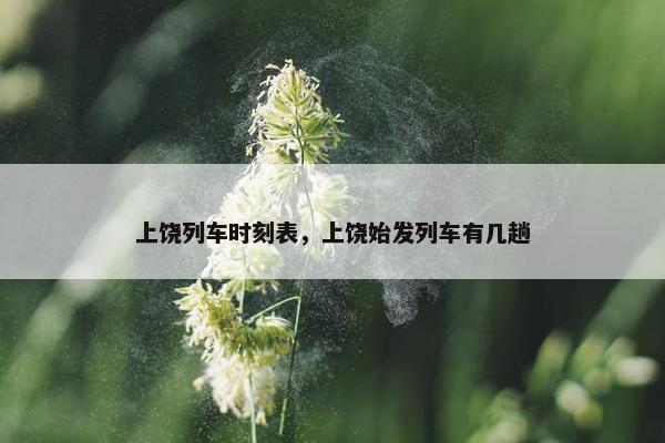 上饶列车时刻表，上饶始发列车有几趟