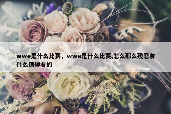 wwe是什么比赛，wwe是什么比赛,怎么那么残忍有什么值得看的