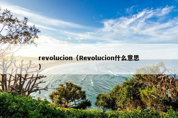 revolucion（Revolucion什么意思）