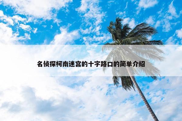 名侦探柯南迷宫的十字路口的简单介绍