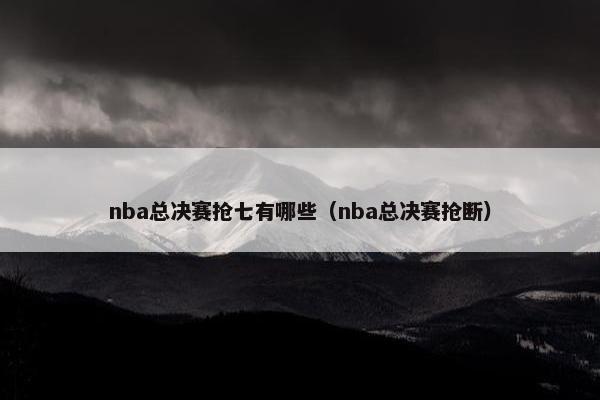 nba总决赛抢七有哪些（nba总决赛抢断）