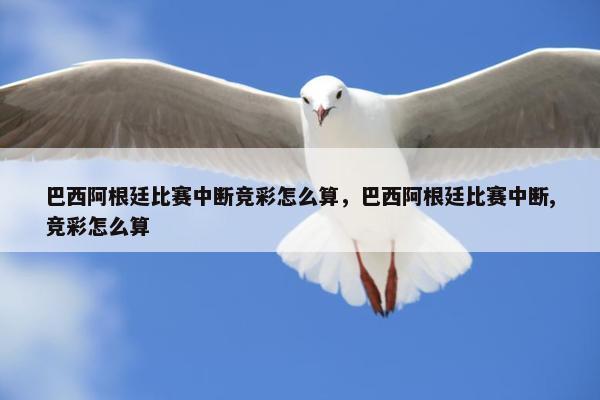 巴西阿根廷比赛中断竞彩怎么算，巴西阿根廷比赛中断,竞彩怎么算