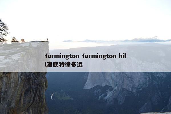 farmington farmington hill离底特律多远