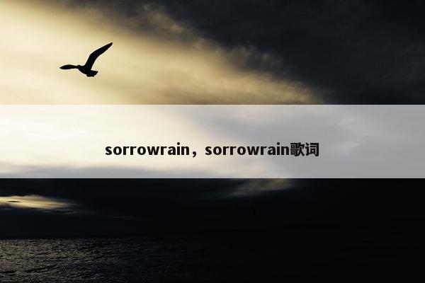 sorrowrain，sorrowrain歌词