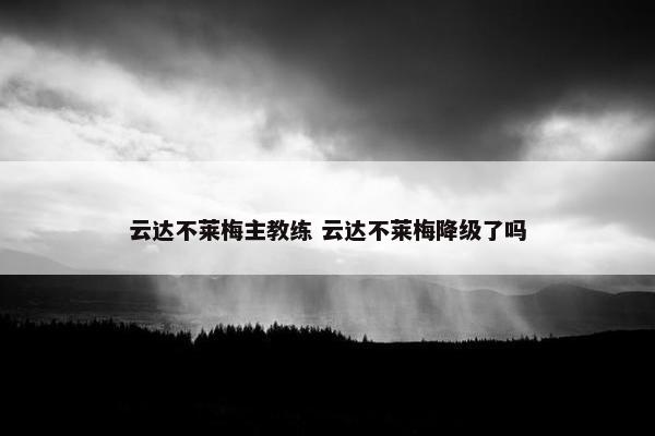 云达不莱梅主教练 云达不莱梅降级了吗