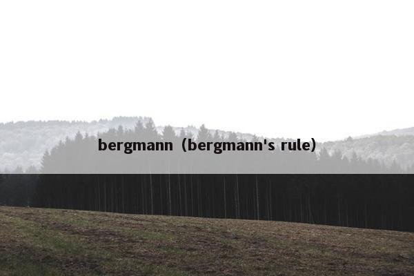 bergmann（bergmann's rule）