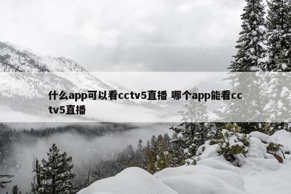 什么app可以看cctv5直播 哪个app能看cctv5直播