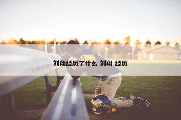 刘翔经历了什么 刘翔 经历