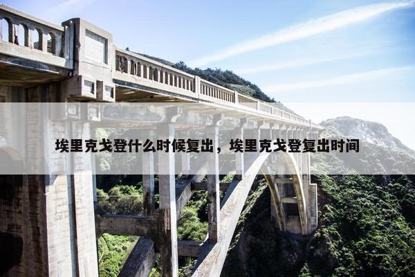 埃里克戈登什么时候复出，埃里克戈登复出时间