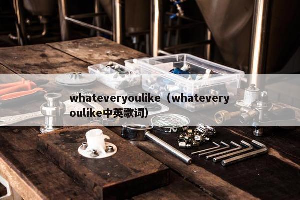 whateveryoulike（whateveryoulike中英歌词）