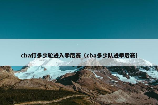 cba打多少轮进入季后赛（cba多少队进季后赛）