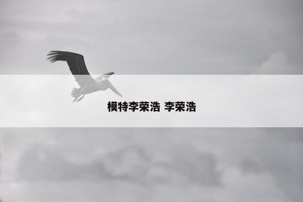 模特李荣浩 李荣浩