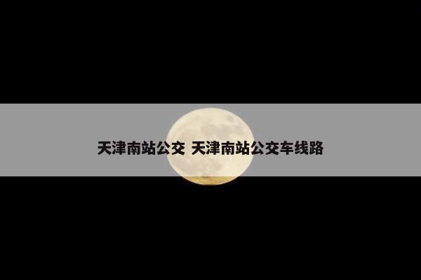 天津南站公交 天津南站公交车线路