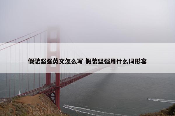 假装坚强英文怎么写 假装坚强用什么词形容