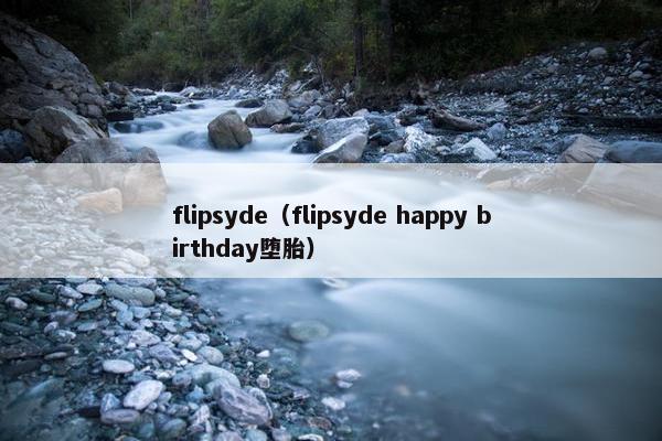 flipsyde（flipsyde happy birthday堕胎）