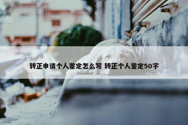 转正申请个人鉴定怎么写 转正个人鉴定50字