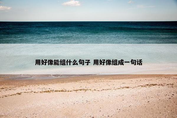 用好像能组什么句子 用好像组成一句话