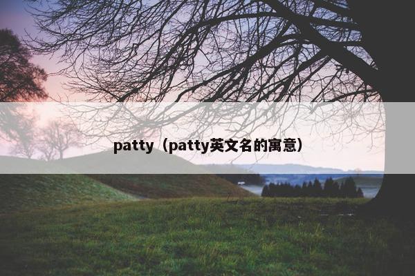 patty（patty英文名的寓意）