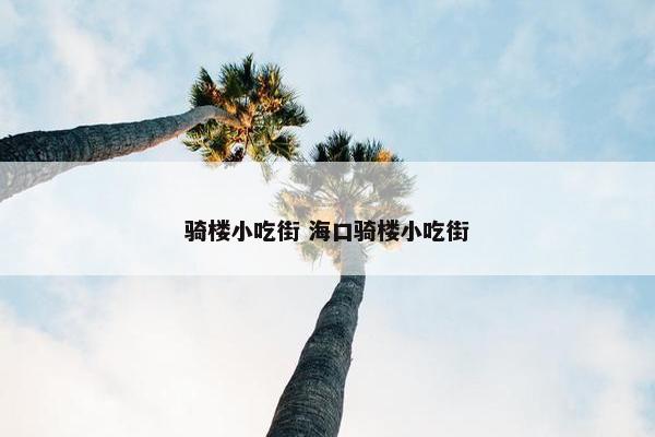 骑楼小吃街 海口骑楼小吃街