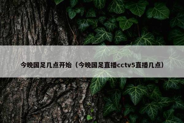 今晚国足几点开始（今晚国足直播cctv5直播几点）