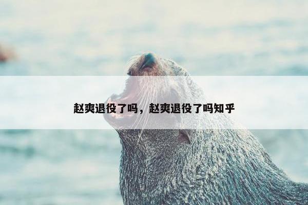 赵爽退役了吗，赵爽退役了吗知乎