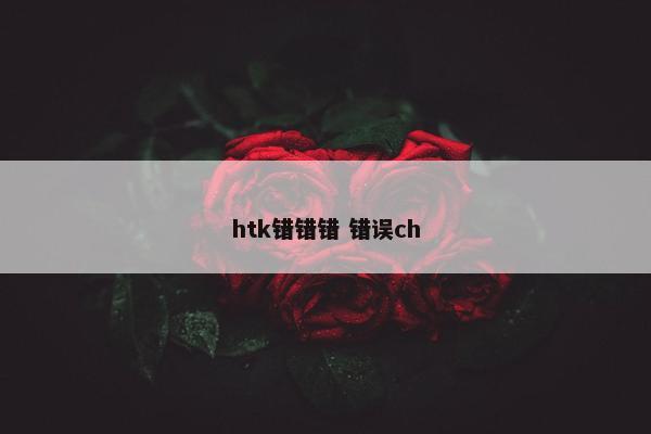 htk错错错 错误ch