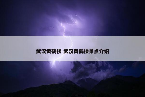 武汉黄鹤楼 武汉黄鹤楼景点介绍