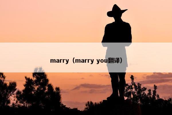 marry（marry you翻译）