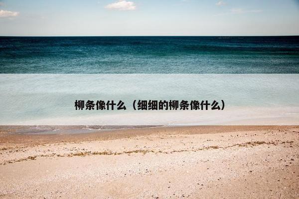 柳条像什么（细细的柳条像什么）