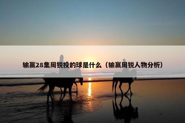 输赢28集周锐投的球是什么（输赢周锐人物分析）