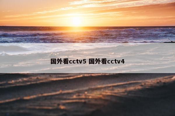 国外看cctv5 国外看cctv4