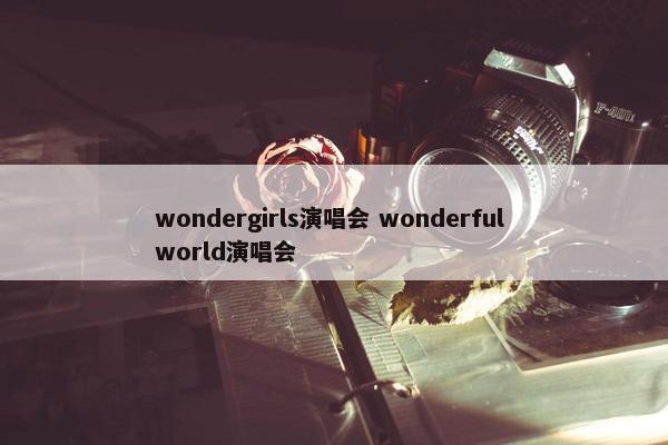 wondergirls演唱会 wonderful world演唱会