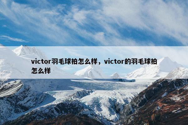 victor羽毛球拍怎么样，victor的羽毛球拍怎么样