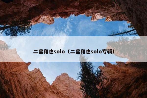 二宫和也solo（二宫和也solo专辑）