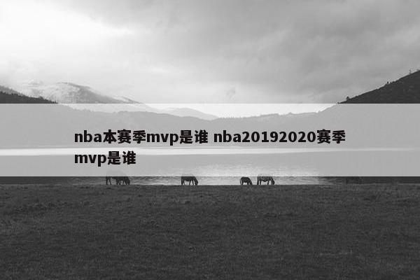 nba本赛季mvp是谁 nba20192020赛季mvp是谁