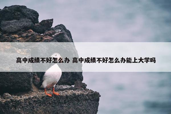 高中成绩不好怎么办 高中成绩不好怎么办能上大学吗