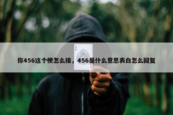 你456这个梗怎么接，456是什么意思表白怎么回复