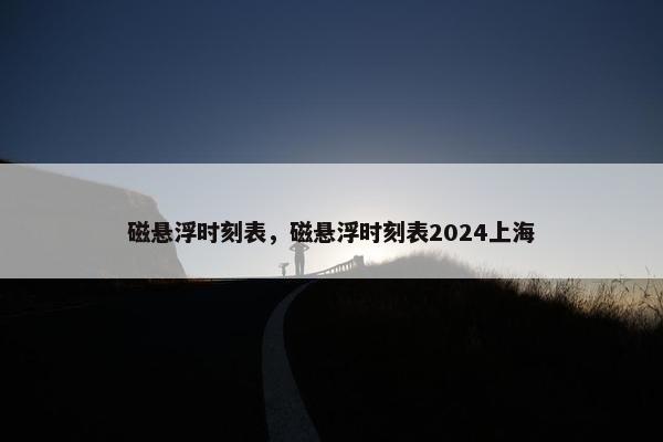 磁悬浮时刻表，磁悬浮时刻表2024上海