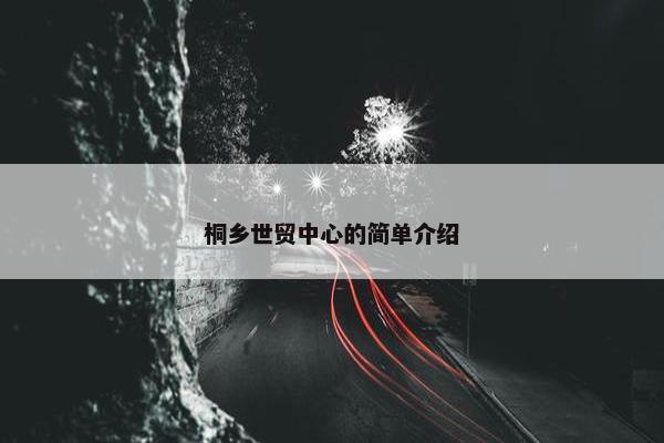 桐乡世贸中心的简单介绍