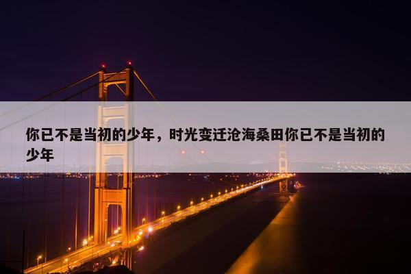 你已不是当初的少年，时光变迁沧海桑田你已不是当初的少年