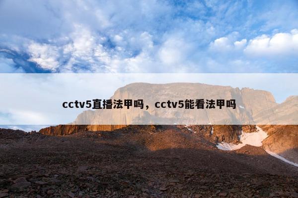 cctv5直播法甲吗，cctv5能看法甲吗