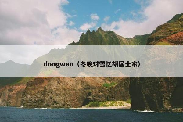 dongwan（冬晚对雪忆胡居士家）