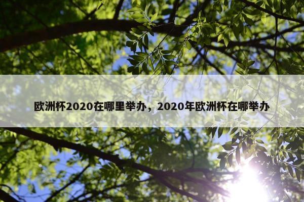 欧洲杯2020在哪里举办，2020年欧洲杯在哪举办