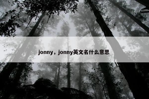 jonny，jonny英文名什么意思