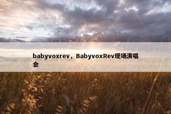 babyvoxrev，BabyvoxRev现场演唱会