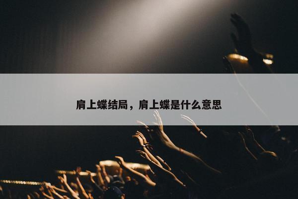 肩上蝶结局，肩上蝶是什么意思