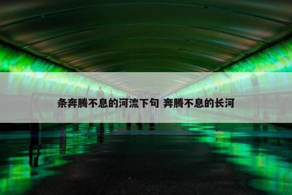 条奔腾不息的河流下句 奔腾不息的长河