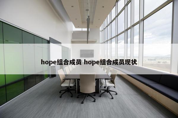 hope组合成员 hope组合成员现状