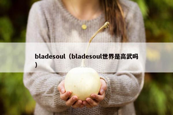 bladesoul（bladesoul世界是高武吗）